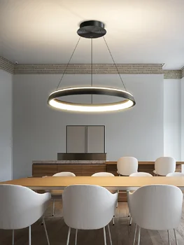 מינימליסטי הטבעת מסעדה המנורה מודרני מינימליסטי נברשת שולחן האוכל מעצב האוכל, מנורת שולחן המטבח, חדר האוכל המנורה
