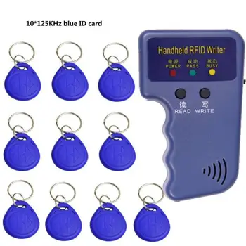 125khz Rfid תעודת הזהות לכתוב לקרוא כף יד RFID צילום סופר Duplicator מתכנת גישה כרטיס מפתח הדירה מחזיק מפתחות כרטיס הקורא