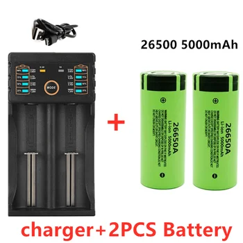 Bateria100%originaldealtaqualidade,bateria26650mah,5000v,50a דה íon דה lítio recarregável פארא lanterna led 26650a + carregador