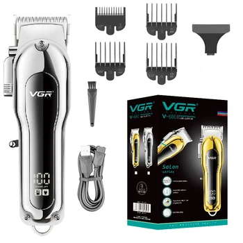 VGR מקצועית למספרה קליפר שיער חשמלי גוזם שיער לגברים נטענת 2000 Li-Ion סוללה שיער מכונת חיתוך