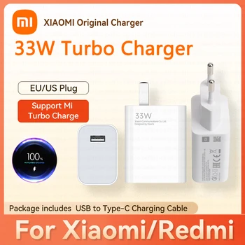 33w מהר טורבו מטען טלפון Xiaomi Pad 5 Redmi Note 10 האיחוד האירופי QC3.0 USB Type C כבלים פוקו X3 NFC Pro Mi 9 10T לייט 11X K30