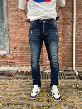 2023 העיצוב החדשים של האופנה הגברים קלאסי ג 'ינס ג' ינס כחול Sim-מתאים מכנסי ג 'ינס לגברים סיבתי ג' ינס איש המכנסיים CA9395