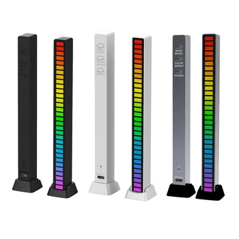 USB/סוללה נטענת בקרת יישום RGB צבעונית צינור 32 LED קולי, מקצב המוסיקה אור אווירה הסביבה המנורה