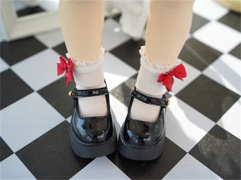BJD /SD נעליים מתאים 1/4&1/6 גודל הבובה קטן נעלי עור פטנט נעלי עור bjd בובה אביזרים