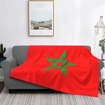 הדגל של מרוקו, שמיכות צמר מצחיק לזרוק שמיכה בבית מלון ספה כיסויי מיטה