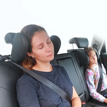 המושב מתכווננת משענת הראש עם ריפוד המושב, כרית בצורת U זיכרון כותנה כרית הצוואר לישון בצד תמיכה לראש ילדים מבוגרים